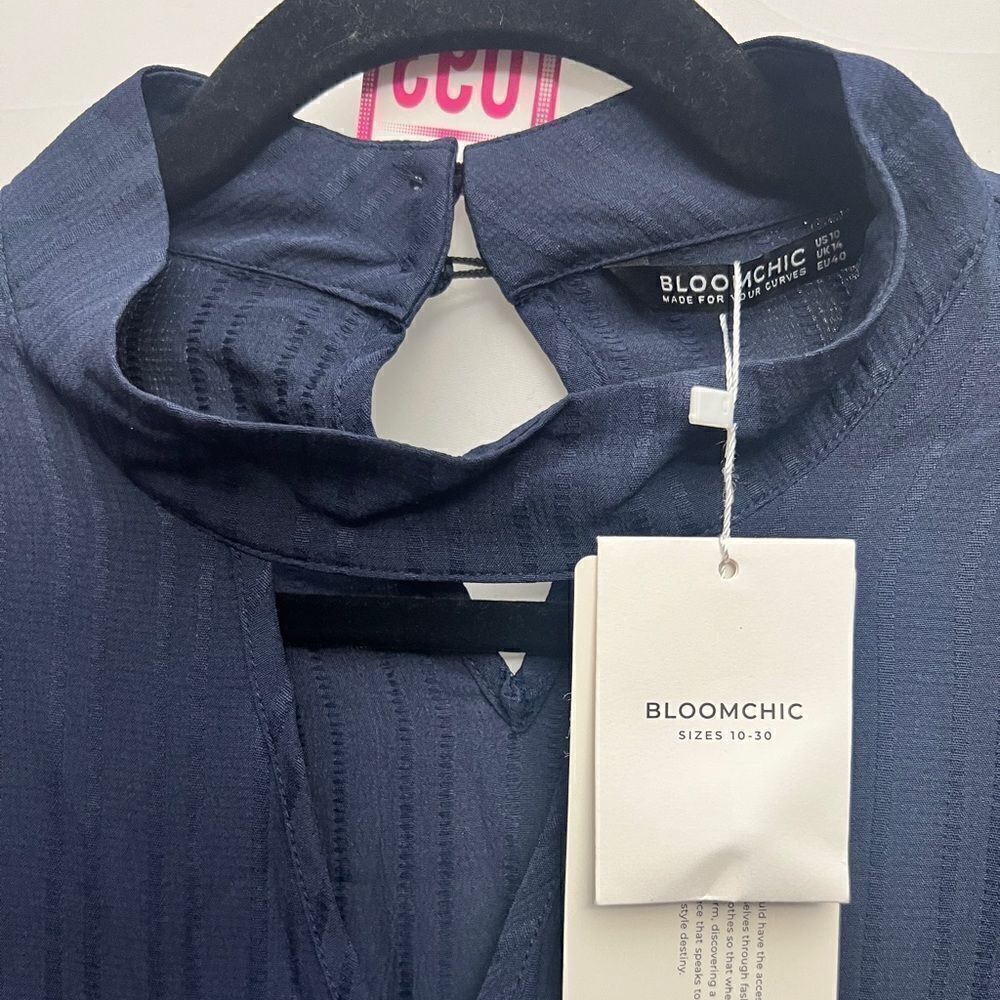 Bloomchic Long Sleeve Knee Length Navy - Picture 3 of 9